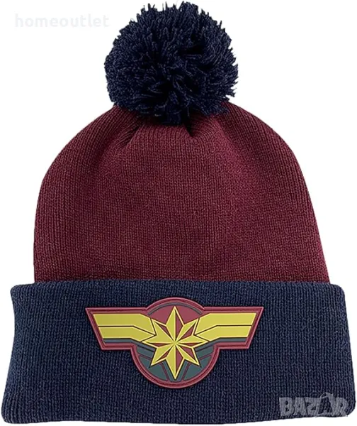 ПРОМОЦИЯ Зимна шапка MARVEL в тъмно синьо и бордо, снимка 1