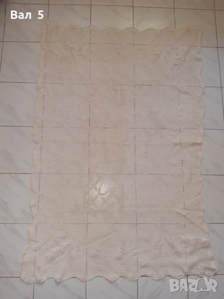 Плетена на една кука покривка за маса , плетиво, снимка 1