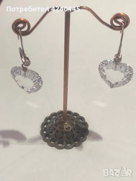 Висящи сребърни обеци, снимка 1