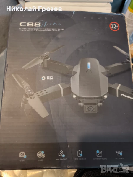 Дрон Е88 черен , Е99 бял Pro, 4K HD камера, полет 15мин 200м , снимка 1