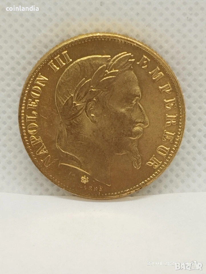 позлатена момента 50 франка репродукция , снимка 1