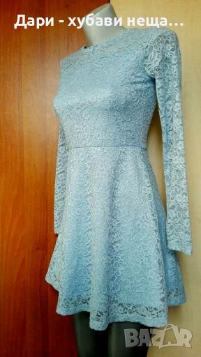 Дантелена рокля в небесно синьо🍀❤XS,S❤🍀арт.4295, снимка 1