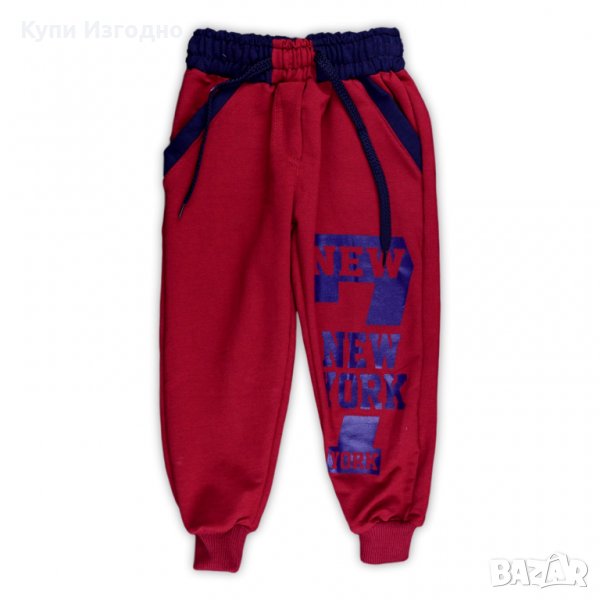 Червено Спортно долнище анцук панталон за момиче момче 4-5г, снимка 1