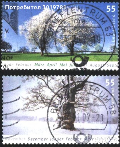 Клеймовани марки Дървета Сезони Зима Пролет 2006 от Германия, снимка 1