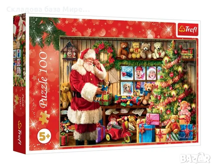 Коледен пъзел с дядо коледа, 100 части, 41х27 см, снимка 1