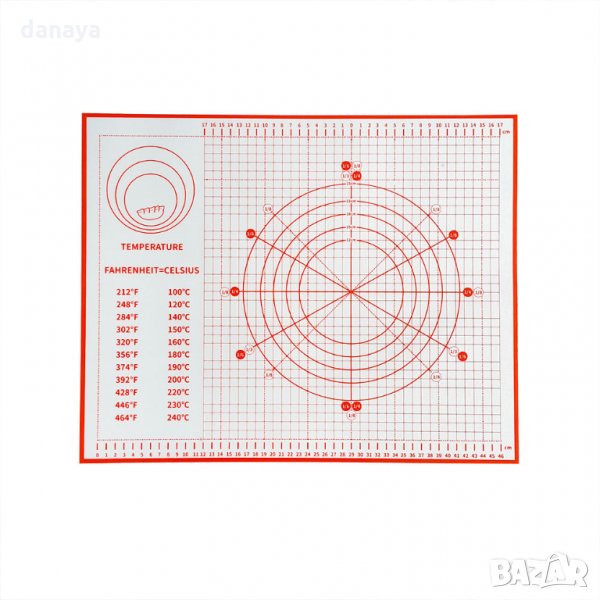 1973 Армирана разграфена подложка за точене и месене 50x40cm, снимка 1