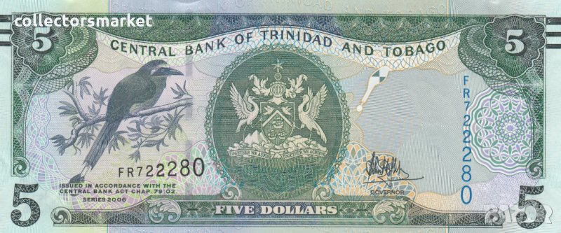 5 долара 2006, Тринидад и Тобаго, снимка 1