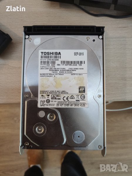 HDD 2 TB , 3.5" , 7200 , Toshiba DT01ACA200 - ПОВРЕДЕН, снимка 1
