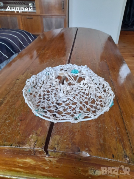 Стар плетен полилей, снимка 1