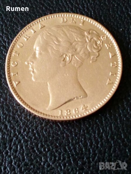 Суверен Виктория 1864г, снимка 1