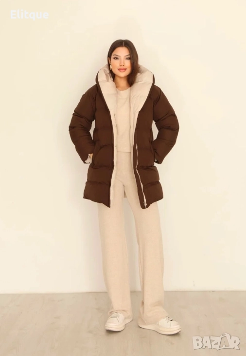 зимно дълго двулицево яке, снимка 1