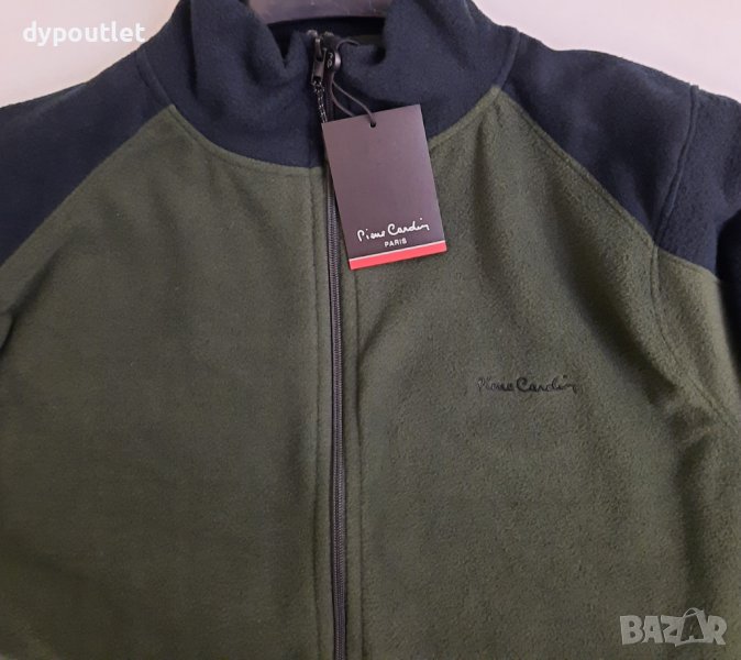Pierre Cardin - Мъжко поларено горнище с цип Full Zip Fleece, Зелен, размери - L и XL., снимка 1