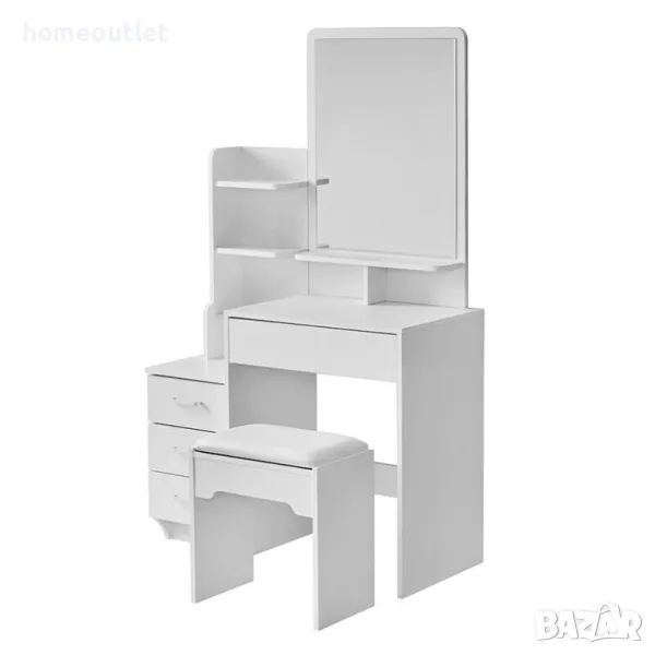 ПРОМОЦИЯ Тоалетка с табуретка и огледало WFBS-DR-0063WH-U, снимка 1