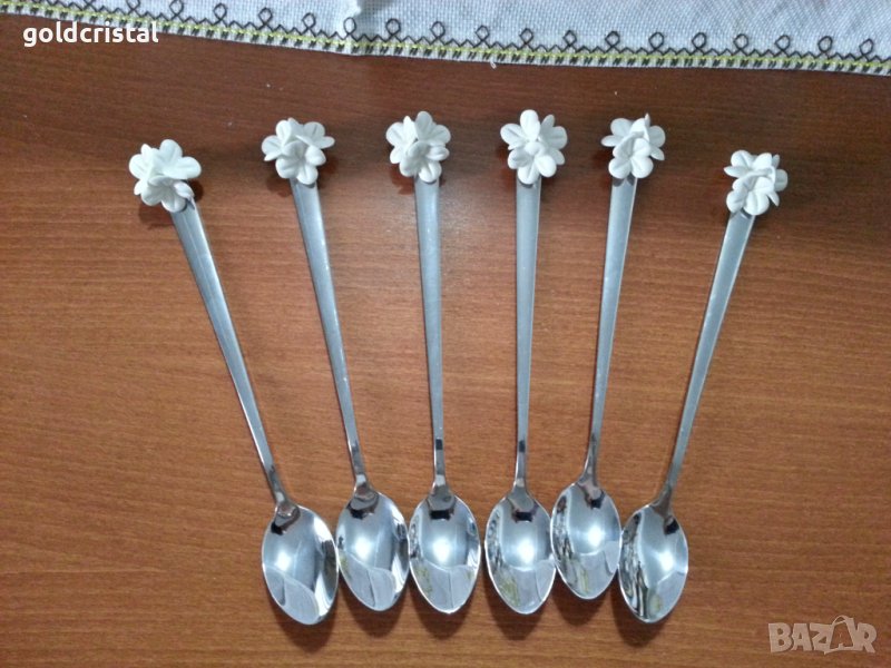 Коктейлни лъжички с порцелан , снимка 1
