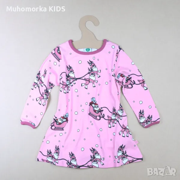 детска рокля Smafolk зимна Коледна 86-92 18-24 92-98 2-3, снимка 1