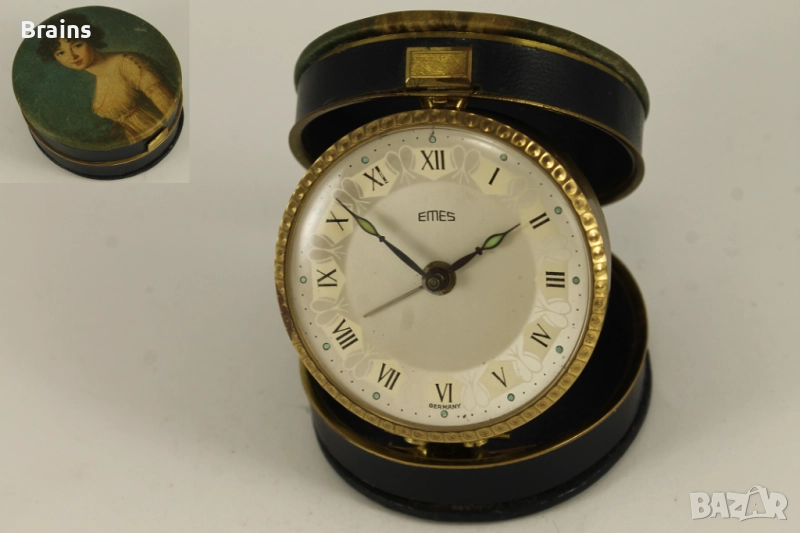 Рядък Немски Туристически Будилник EMES 1960's, снимка 1