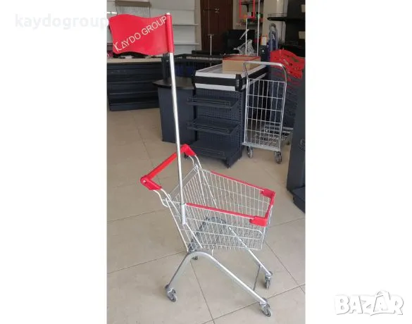 Метална количка за пазаруване,20л, с флаг! (детска), снимка 6 - Оборудване за магазин - 50296661