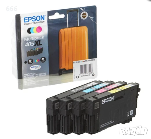 Тонер касета за Epson 405XL / T05H6 (C13T05H64010), мултипак, черна, циан, магента, жълта 4 броя