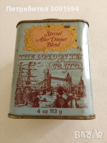 Винтидж кутия за чай The London Tea Co. Специална смес след вечеря, снимка 4 - Колекции - 43500911