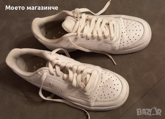 Nike бели маратонки/кецове № 40 – почти нови, снимка 2 - Спортно елегантни обувки - 51836396