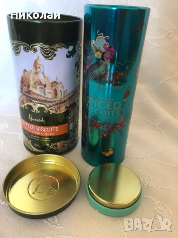 Метални кутии за бисквити Harrods и Fortnum & Mason, нови, празни, подходящи за колекция и декорация, снимка 11 - Колекции - 52262715