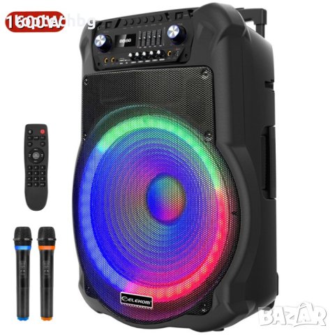 Караоке Тонколона 18 инча ЕК 1819 1600W с два безжични микрофона