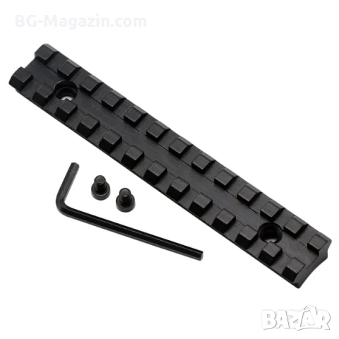 Уивър база адаптер пикатини за гладкоцевна ловна пушка въздушна оръжие еърсофт Picatinny Weaver, снимка 5 - Оборудване и аксесоари за оръжия - 51091487