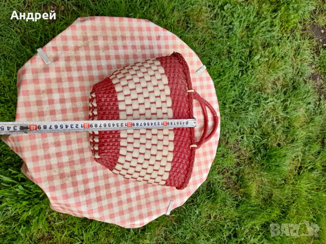 Стара плетена чанта #9, снимка 6 - Антикварни и старинни предмети - 32772582