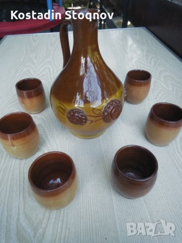 Керамичен сервиз за ракия, снимка 2 - Гоблени - 25999841