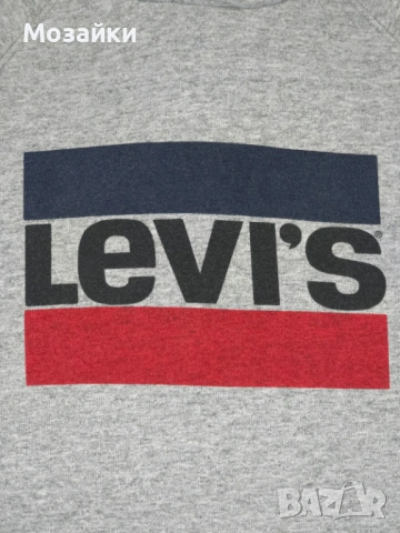 Levi's Hoodie Grey Big Logo French Terry Pullover - Размер XS, снимка 3 - Суичъри - 53595653