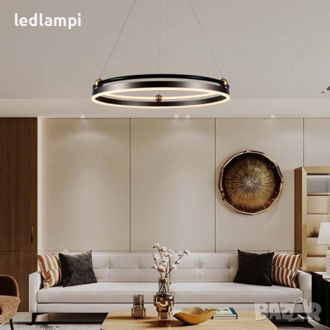 LED Полилей 30W Кафяв Топло Бяла Светлина, снимка 6 - Полилеи - 43731784