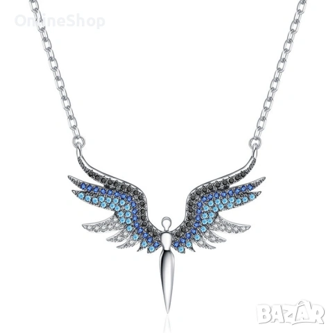 Стилно и нежно колие – АНГЕЛСКИ КРИЛА, снимка 6 - Колиета, медальони, синджири - 53360386