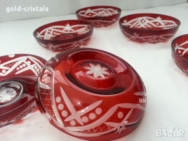 Кристални чинийки купички, снимка 5 - Антикварни и старинни предмети - 33682335