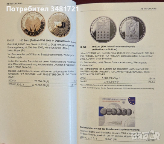 Die Euro-Münzen 2010, снимка 4 - Енциклопедии, справочници - 53251650