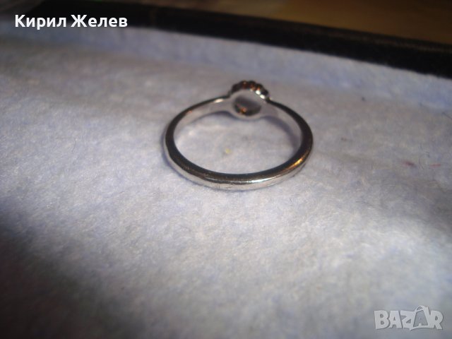 НЕЖЕН АРТ ПРЪСТЕН МЕДЕН с БЯЛА ПОЗЛАТА и ФИНИАТЮРНИ ФАСЕТИРАНИ ИСКРЯЩИ ЦИРКОНИ 27646, снимка 13 - Пръстени - 37515943