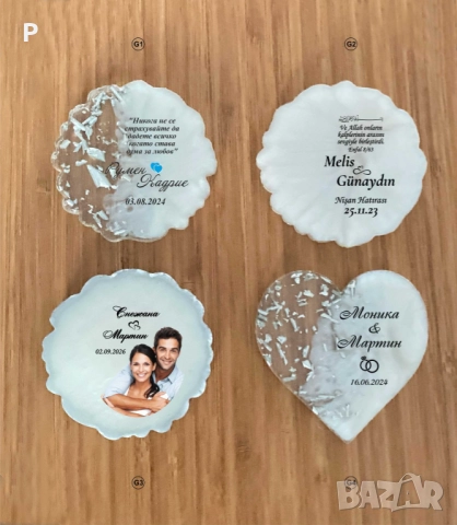 Магнит от епоксидна смола за сватба, кръщене, повод , снимка 10 - Други - 52410486