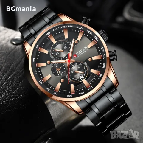 Мъжки часовник в черно 8351 BLACK неръждаема стомана