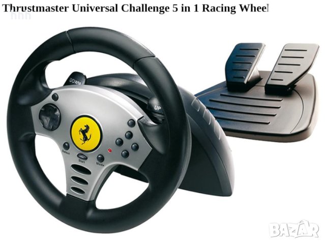 Геймърско кормило с педали и скорости Thrustmaster Universal Wheel 5-in-1 за PC; PS3; PS2; Wii, снимка 2 - Други - 43506158