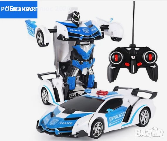 Детска полицейска кола трансформер с дистанционно управление АХ-997, снимка 6 - Коли, камиони, мотори, писти - 43338988