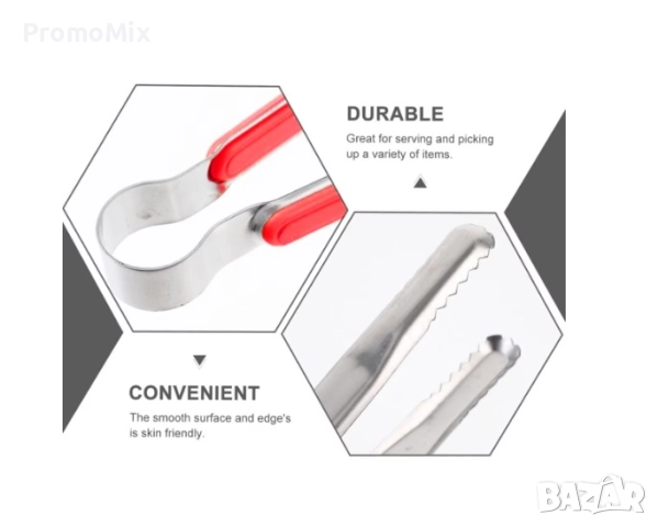 Щипка за храна QLLQ Кухненска щипка BBQ барбекю Щипка за сервиране, снимка 6 - Прибори за хранене, готвене и сервиране - 51922971