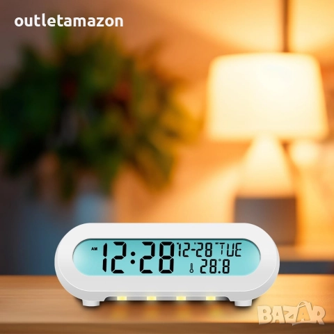 LogiLink радиобудилник с дисплей за температура, таймер за заспиване, включва USB порт за зареждане, снимка 2 - Друга електроника - 52826701