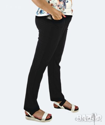 Летен дамски панталон в голям размер – черен, снимка 2 - Панталони - 40422396