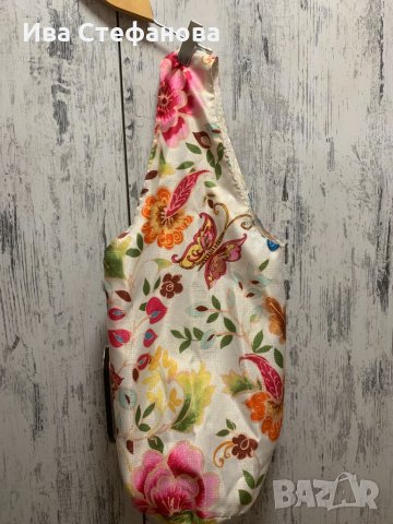 Лятна торба или плажна чанта флорални мотиви цветна 