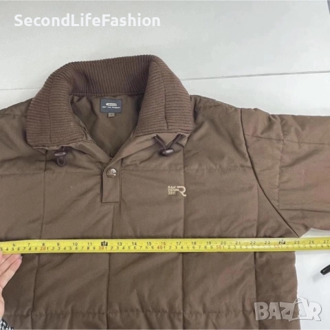 Ватирано яке G-STAR RAW Darra, мъжки пуловер размер L кафяво, снимка 7 - Якета - 52459904