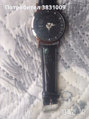 НОВО! Мъжки часовник с черна кожена каишка., снимка 5 - Мъжки - 42758018