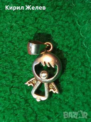 СРЕБЪРНА ФИГУРАЛНА АРТ ВИСУЛКА СРЕБРО 925 с ФАСЕТИРАНО ИСКРЯЩО КРИСТАЛЧЕ 40134