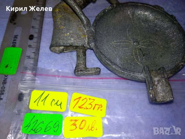 Стар АФРИКАНСКИ МЕТАЛЕН ФИГУРАЛЕН ПЕПЕЛНИК Рядка РЪЧНА ХУДОЖЕСТВЕНА ИЗРАБОТКА За КОЛЕКЦИЯ 42669, снимка 11 - Колекции - 43891616