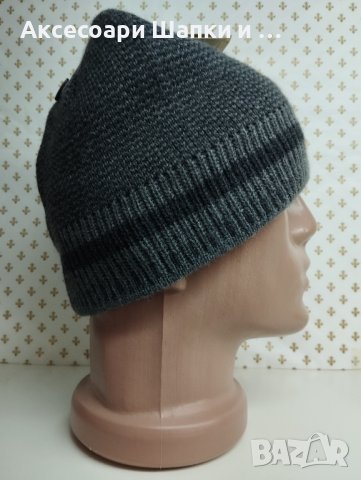 Мъжка плетена шапка - дпш21, снимка 2 - Шапки - 43299080