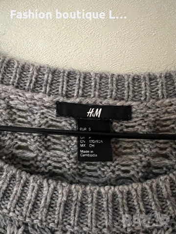 Плетен пулове на марката H&M размер S , но става и за М размер състав 80% акрил 20% полиамид, снимка 3 - Блузи с дълъг ръкав и пуловери - 53176166