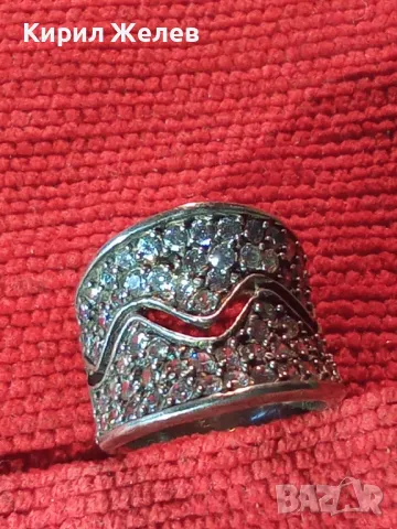 ФЕШЪН СКЪПОЦЕНЕН СРЕБЪРЕН ПРЪСТЕН МАТИРАНО СРЕБРО 925 ИНКРУСТИРАН с ИСКРЯЩИ ФАСЕТИРАНИ ЦИРКОНИ 25217, снимка 12 - Пръстени - 49273159